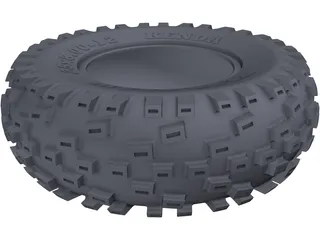 Tire 12x6 inch 3D Model