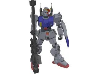 Gundam Ground Type 3D Model