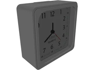 Desk Clock 3D Model