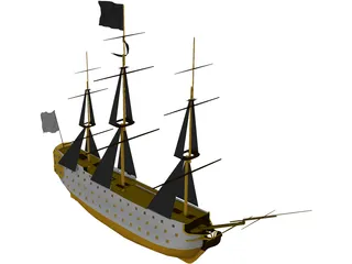 Galleon 3D Model