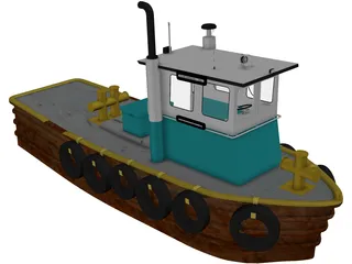 Tender Boat 3D Model
