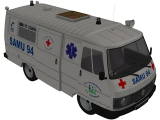 Ambulance Peugeot 3D Model