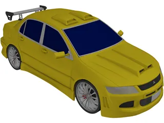 Mitsubishi Lancer Evo VII [Tuned] 3D Model