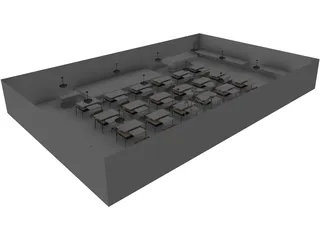 Elementary School Classroom 3D Model