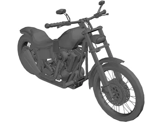 Harley-Davidson Dyna Glide 3D Model