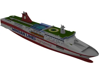 Cruise Ship Europe 3D Model