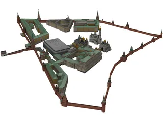 Moscow Kremlin City Center 3D Model