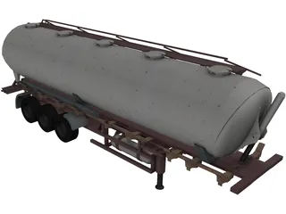 Tanker Trailer 3D Model