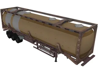 Tanker Trailer 3D Model