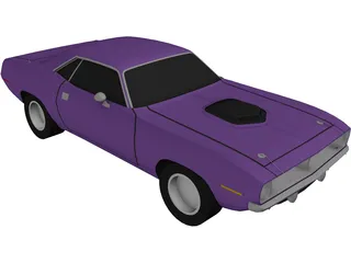 Plymouth Cuda 440 (1973) 3D Model