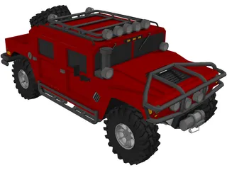 Hummer H1 SUV 3D Model