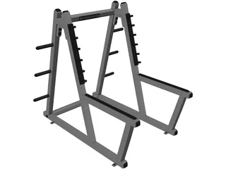 Squat Half Rack 3D Model