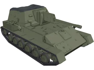 SU-76M 3D Model