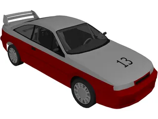 Opel Calibra Rally Car 3D Model