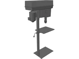Electric Stand Drill 3D Model