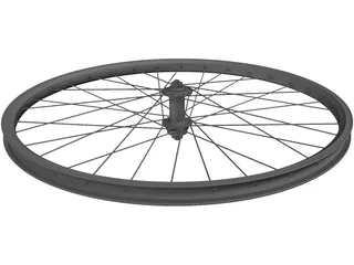 Front Bicycle Wheel Mavic Rim Shimano Hub 3D Model