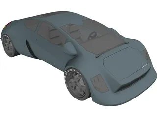 Intruder Concept Sports Car 3D Model