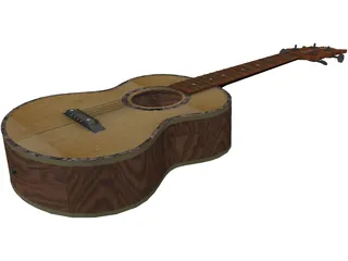 Ukulele Guitar 3D Model