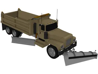 International 1700 Snow Truck 3D Model