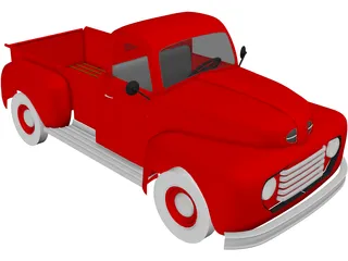 Ford F-1 Pickup (1950) 3D Model