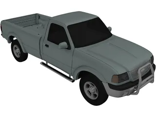 Ford Ranger Regular Cab (2001) 3D Model