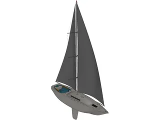 Plam Boat 3D Model