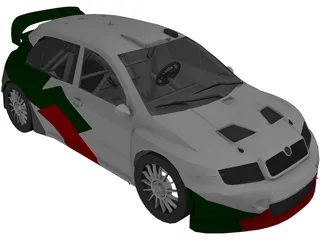 Skoda Fabia WRC 3D Model