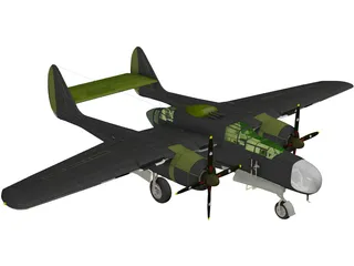 Northrop P-61A Black Widow 3D Model