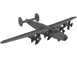 Consolidated B-24 Liberator 3D Model