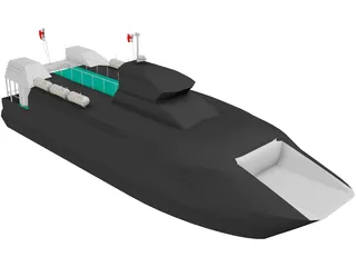 Catamaran 3D Model