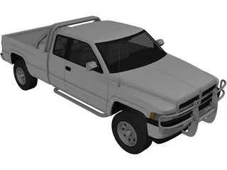 Dodge Ram Extended Cab (1996) 3D Model