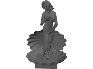 Aphrodite in Shell 3D Model