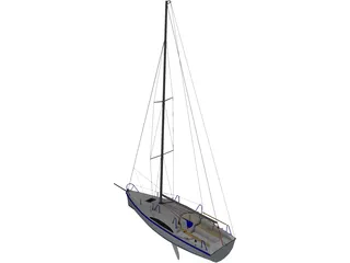 K800 Sail Yacht 3D Model
