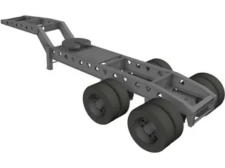 Trailer 2 Axle 3D Model