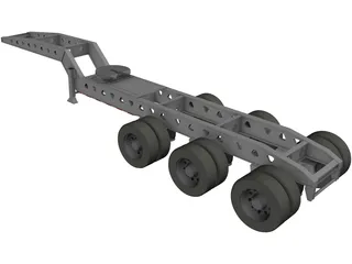 Trailer 4 Axle 3D Model