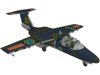 SAAB 105 SK60 3D Model