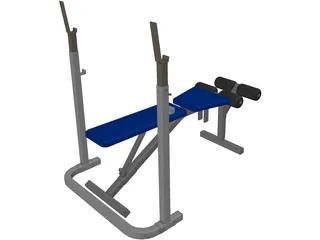 Bench Press 3D Model