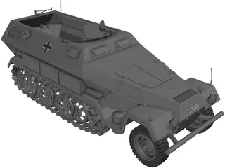 SdKfz 251/1 Hanomag 3D Model