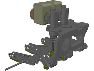 Tilton Floor-Mount Pedal Assembly 3D Model