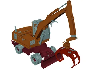 Minelli cm190 Excavator 3D Model