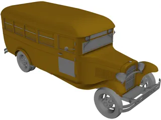 School Bus 3D Model