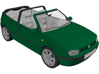 Volkswagen Golf Cabrio 3D Model