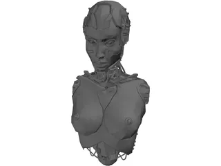 Robotic Girl 3D Model