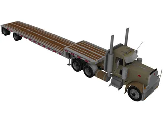 Peterbilt with Reitnouer Trailer 3D Model