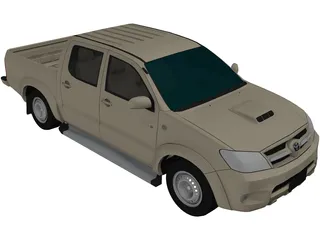 Toyota Hilux Extended Cab 3D Model