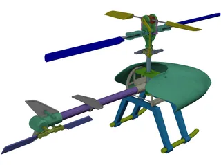 RC Helicopter 3D Model