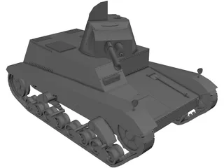 Polish Tank (1939) 3D Model