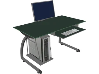 Computer Station 3D Model