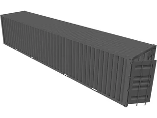 Shipping Container 40x08x08 3D Model