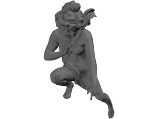 Angel Statue 3D Model